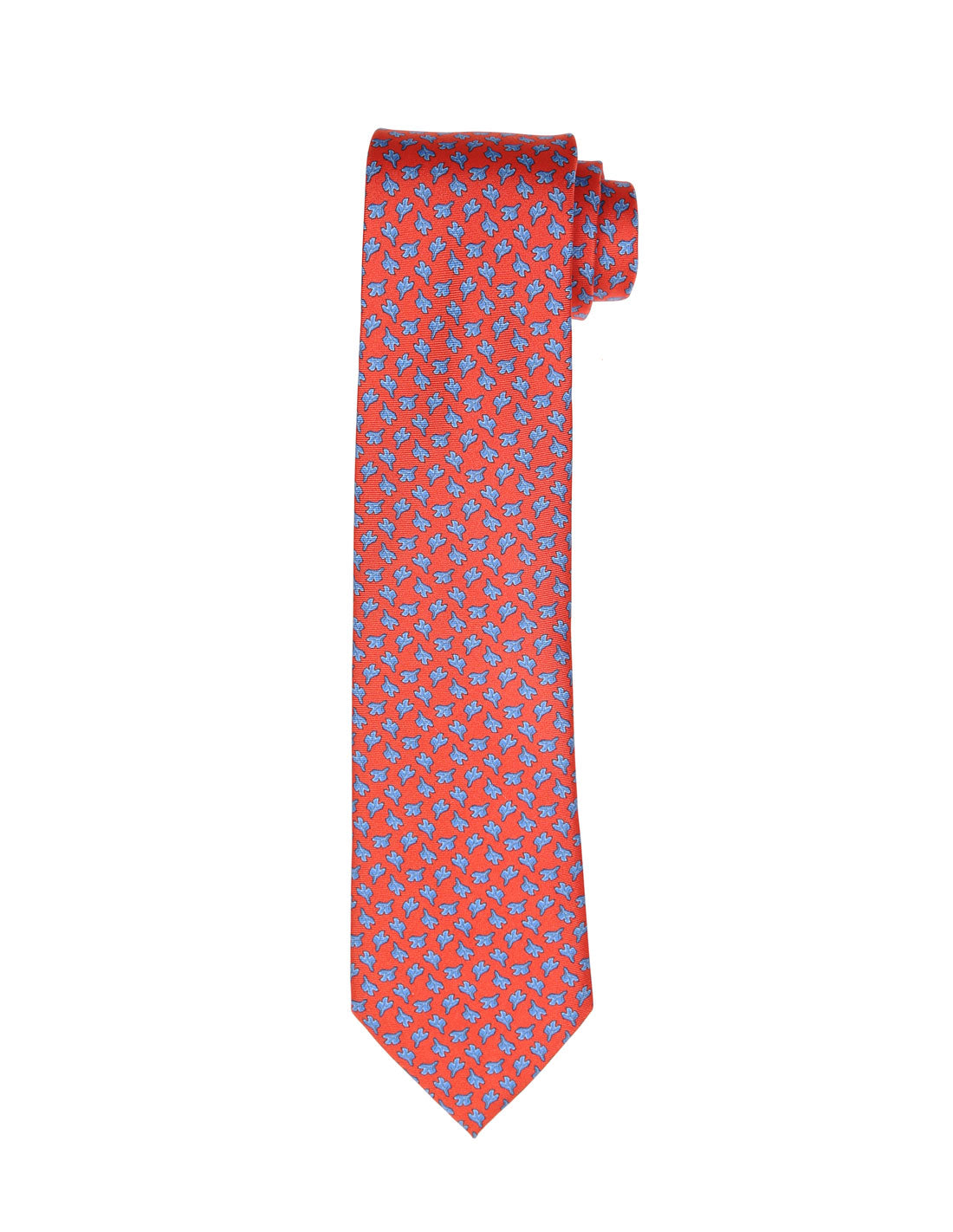 Corbata hoja grande Rojo/azul