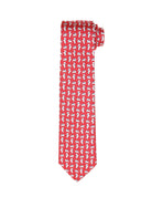 Corbata perro con lazo Rojo/gris