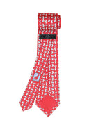 Corbata perro con lazo Rojo/gris