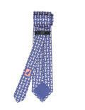 Corbata perro con lazo Azul/rosa
