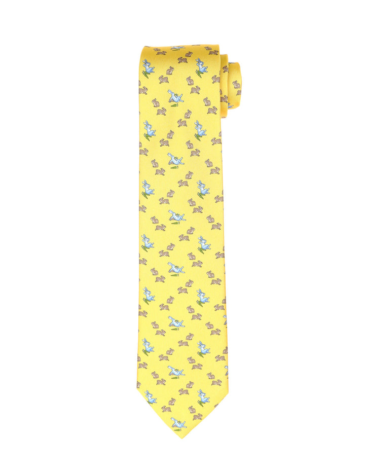 Corbata conejos Amarillo/azul