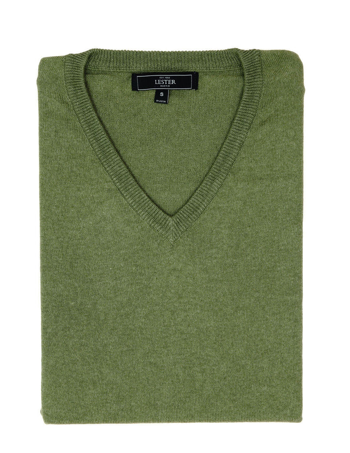 Jersey pico algodón Verde oscuro