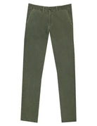 Pantalón chino sarga lavado Verde oscuro