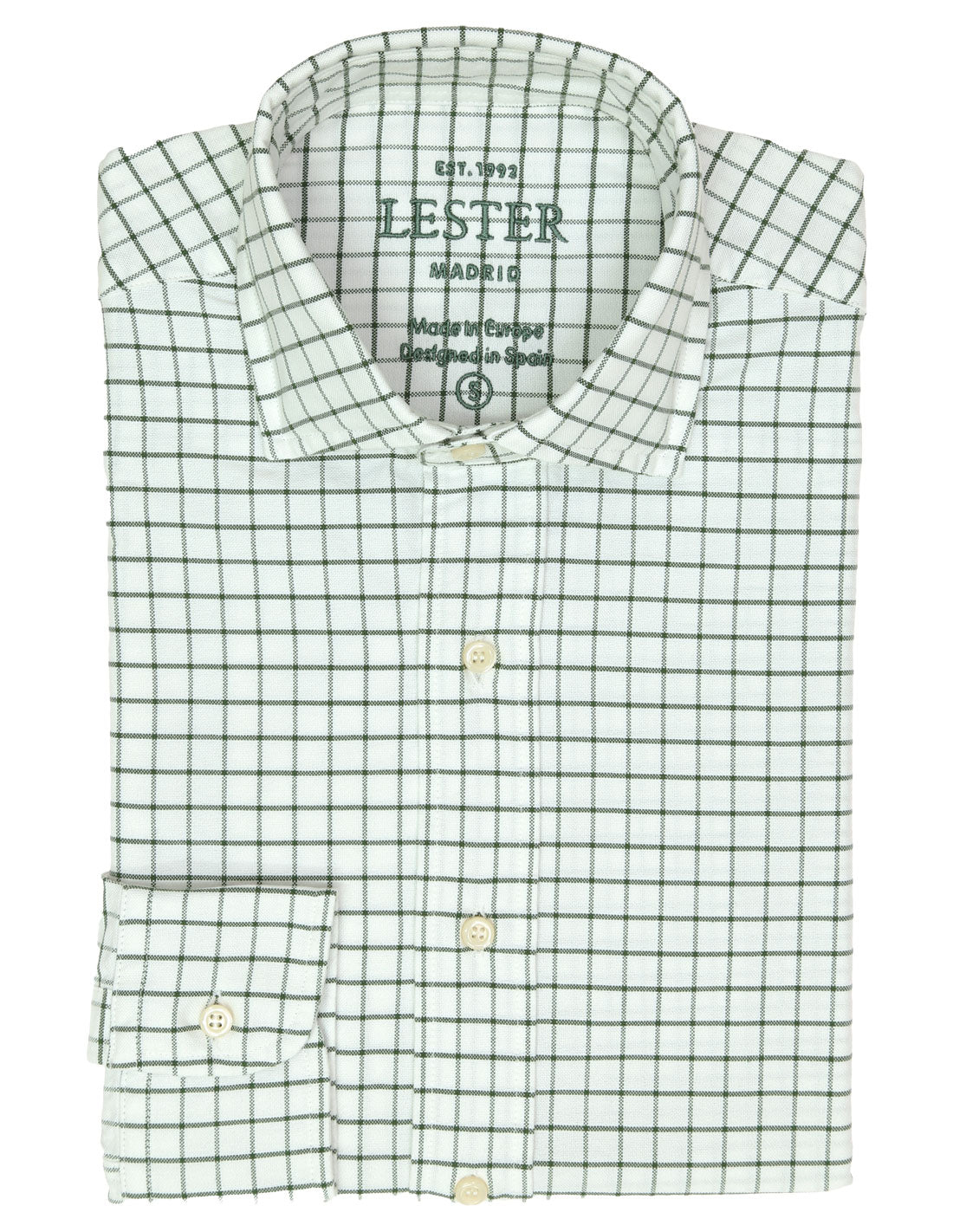 Camisa sport oxford cuadro Verde