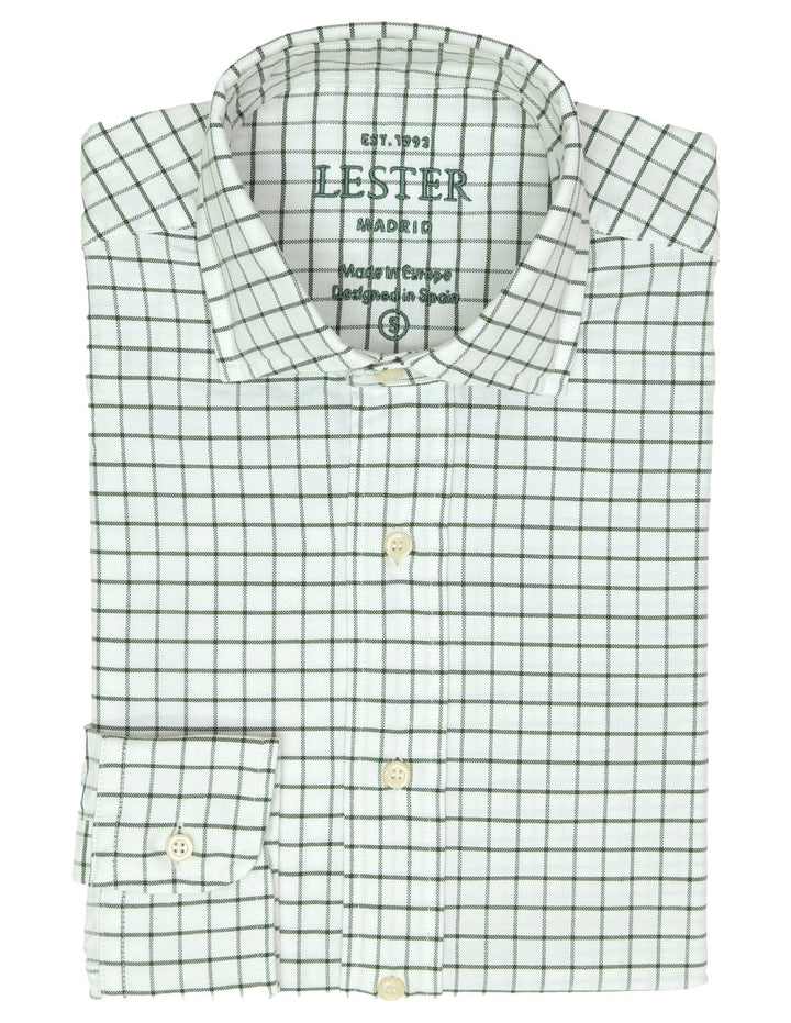 Camisa sport oxford cuadro Verde