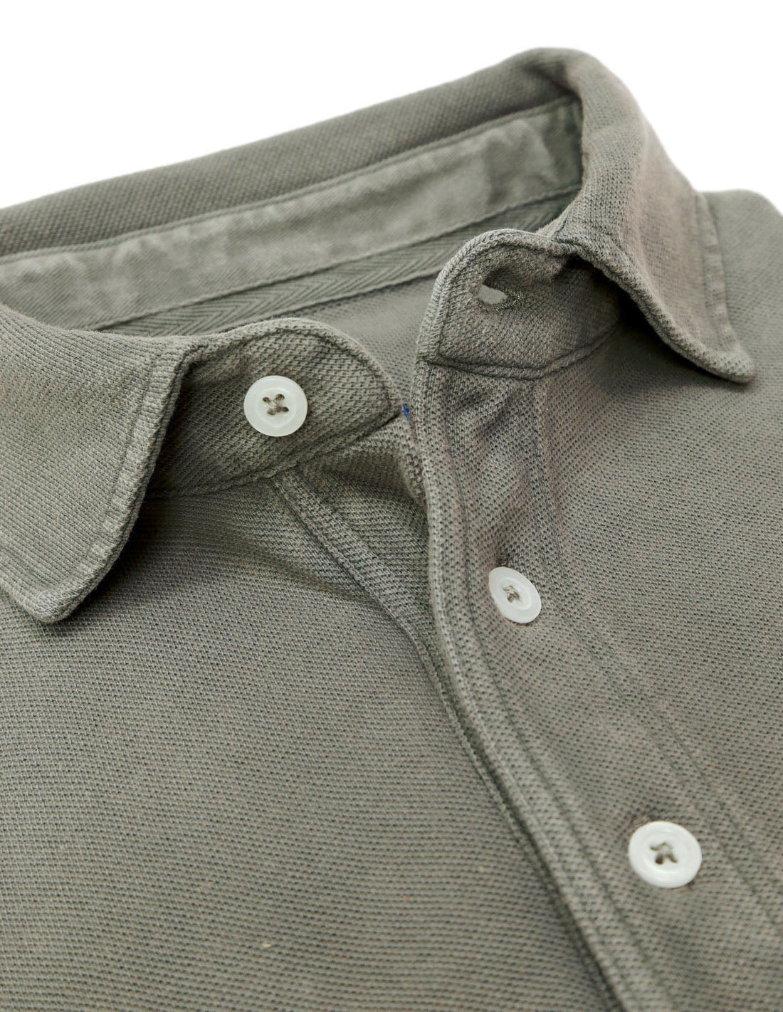 Polo pique manga larga Gris