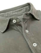 Polo pique manga larga Gris