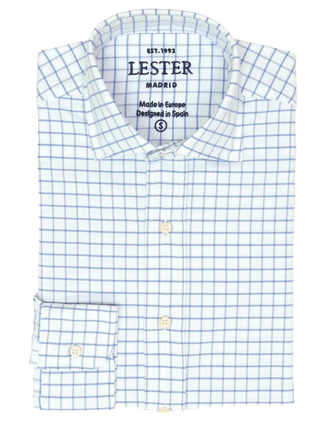 Camisa sport oxford cuadro Azul