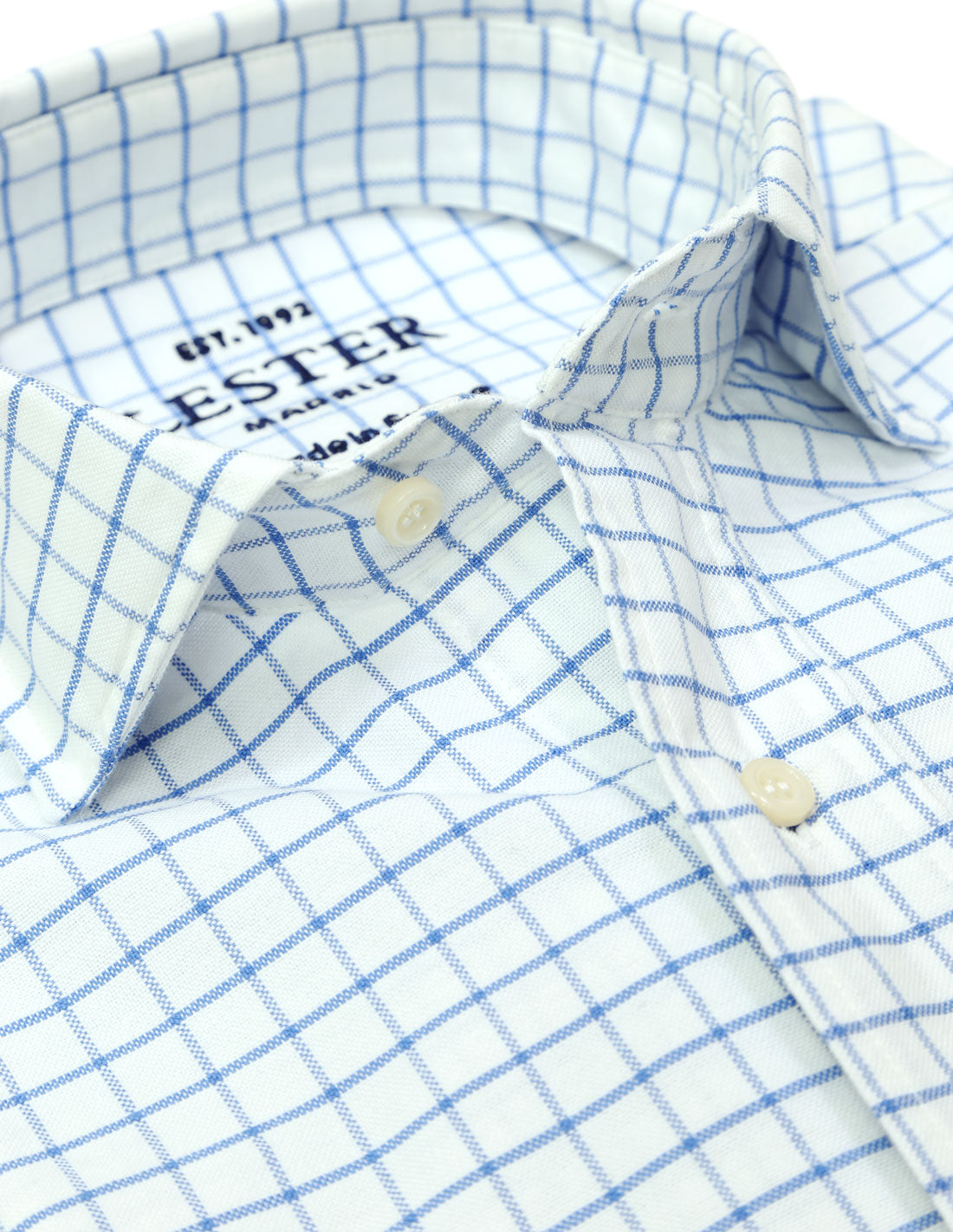 Camisa sport oxford cuadro Azul