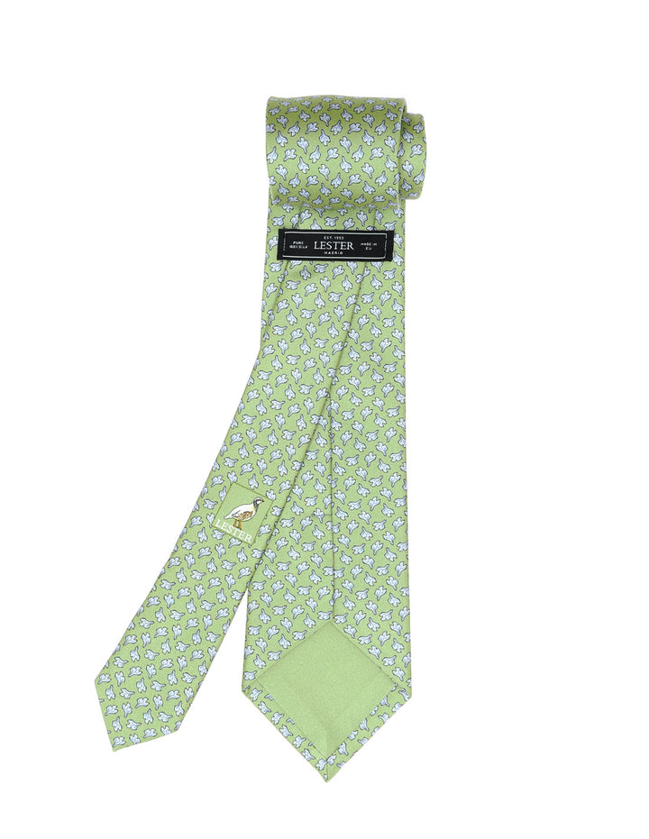 Corbata hoja grande Verde/azul