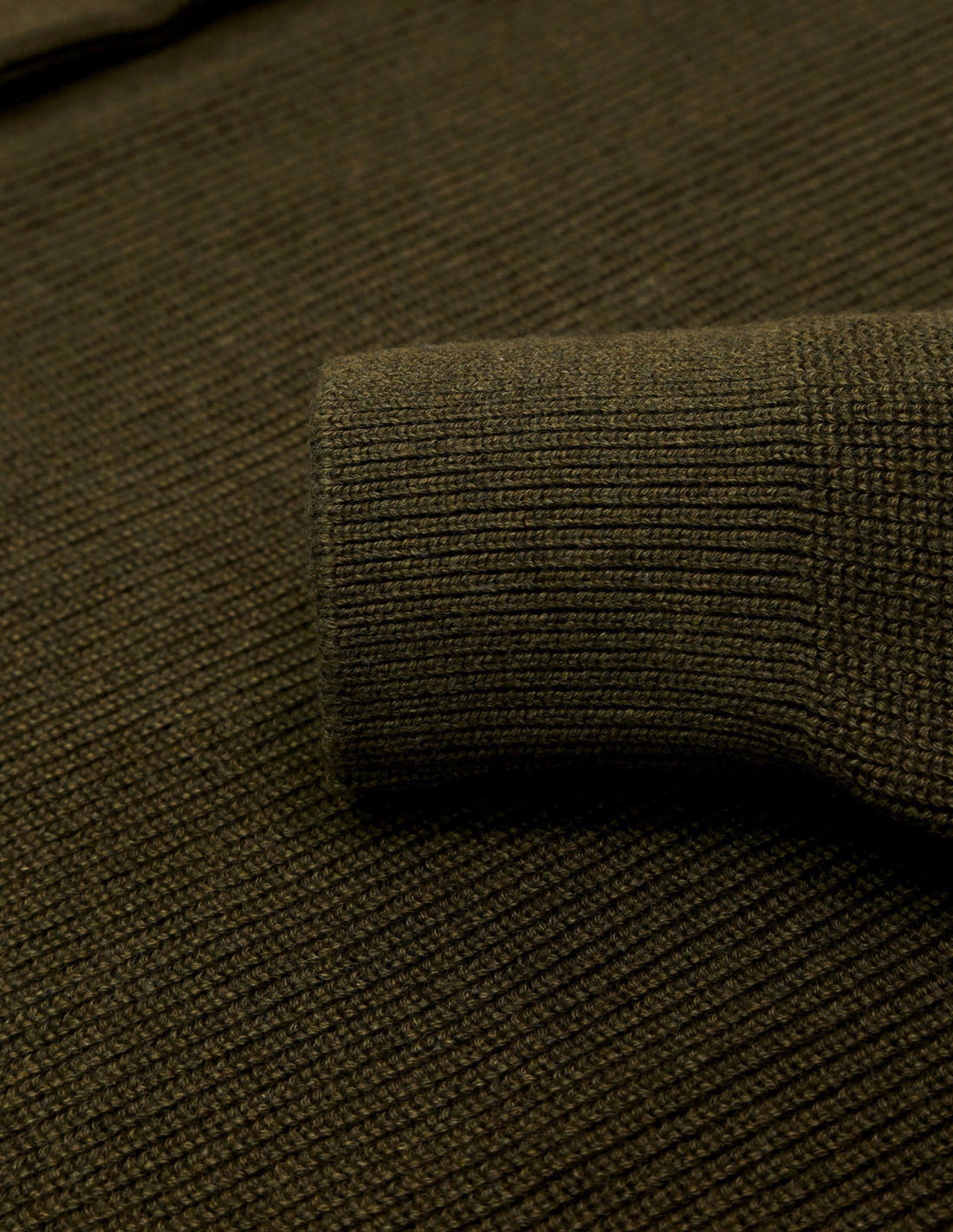 Jersey cremallera algodón Kaki