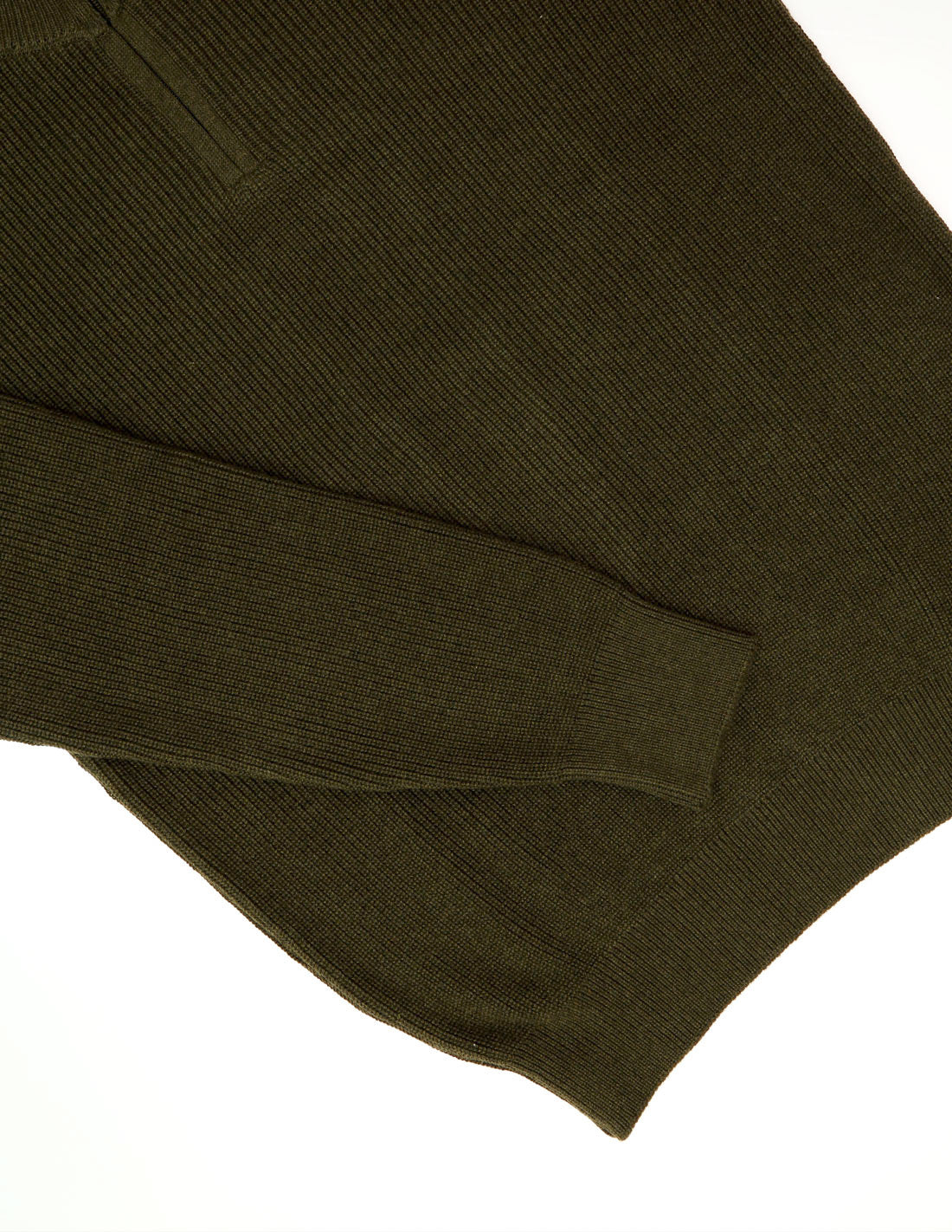 Jersey cremallera algodón Kaki