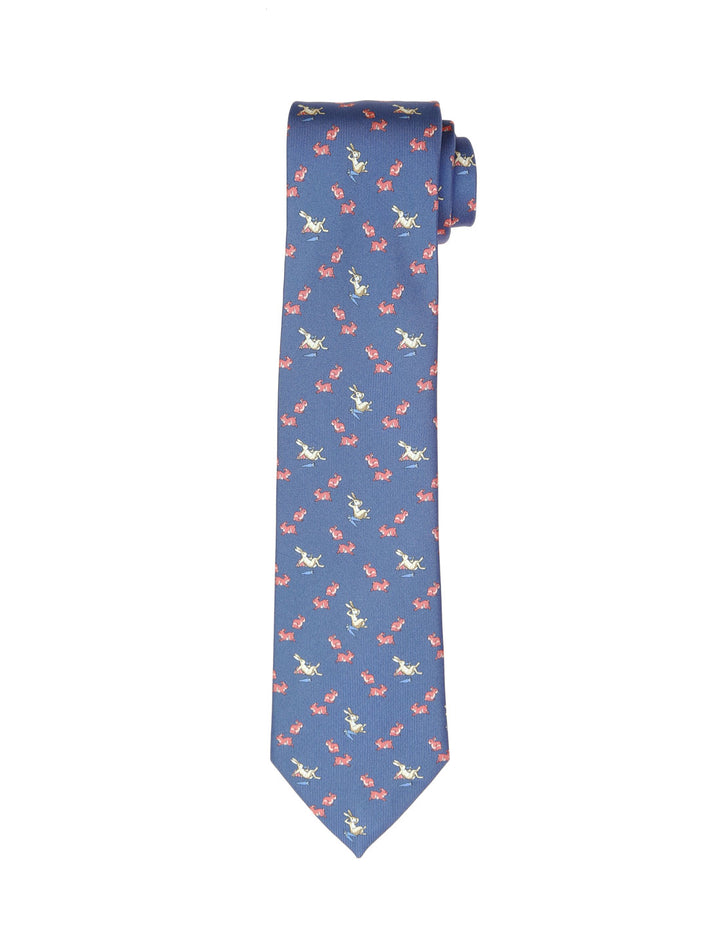 Corbata conejos Azul/marrón