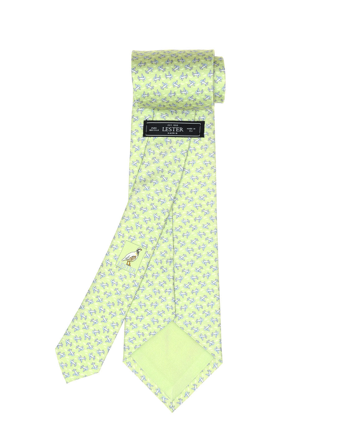 Corbata avionetas Verde/azul