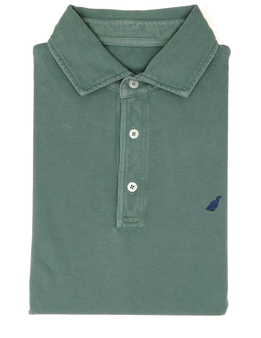 Polo pique manga larga Verde
