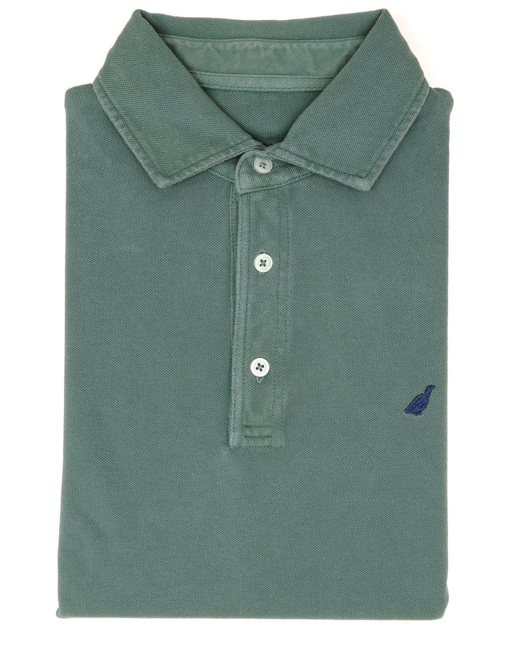 Polo pique manga larga Verde