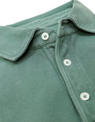 Polo pique manga larga Verde