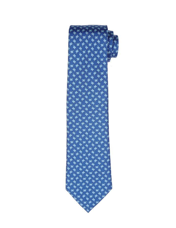 Corbata hoja grande Azul/azul