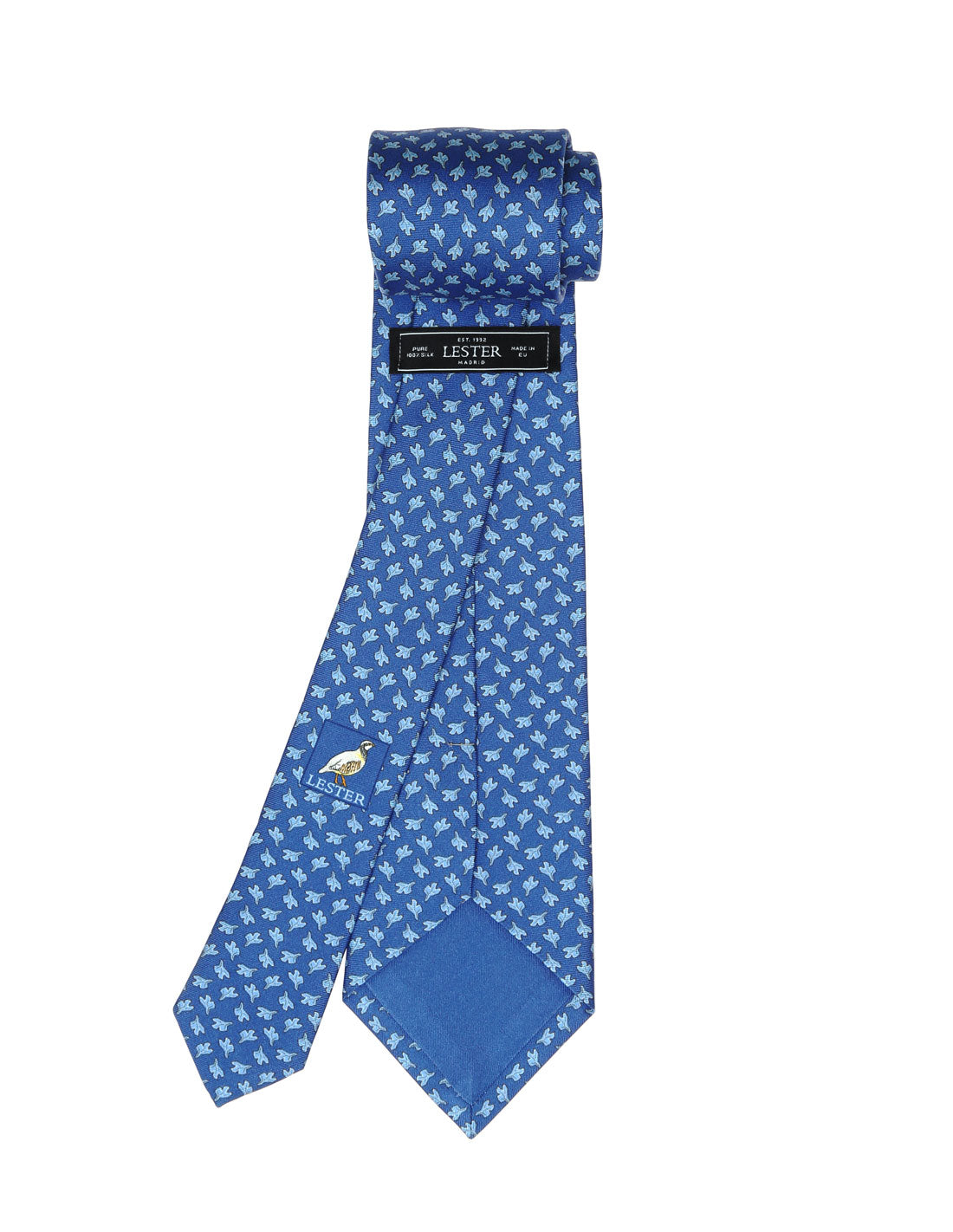 Corbata hoja grande Azul/azul