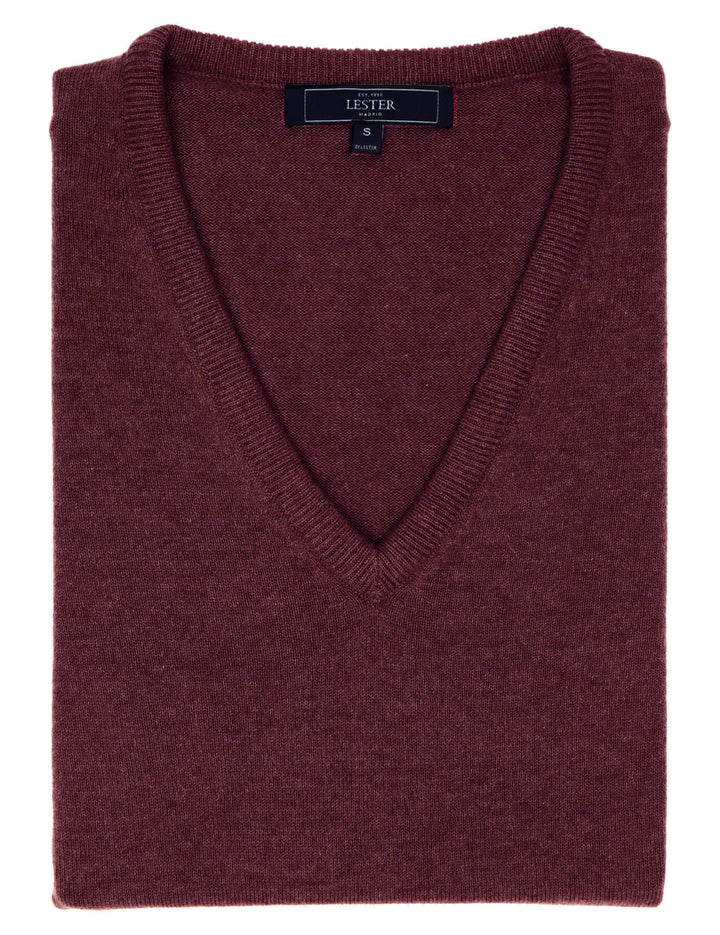 Jersey cashmere pico Berenjena