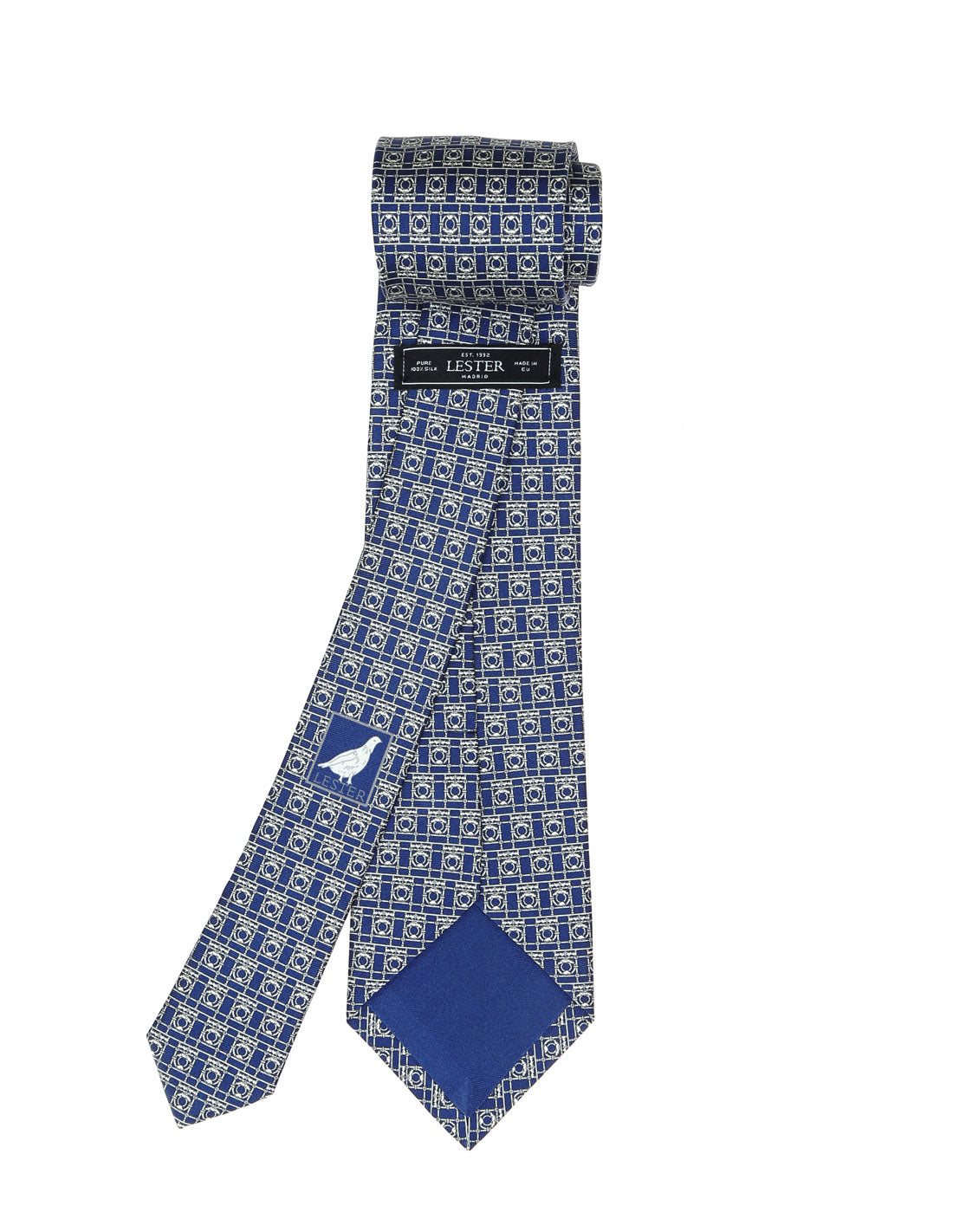 Corbata barandilla peq. Azul/blanco