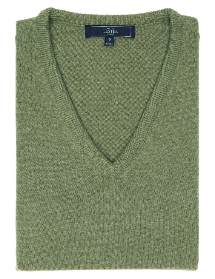 Jersey cashmere pico Verde