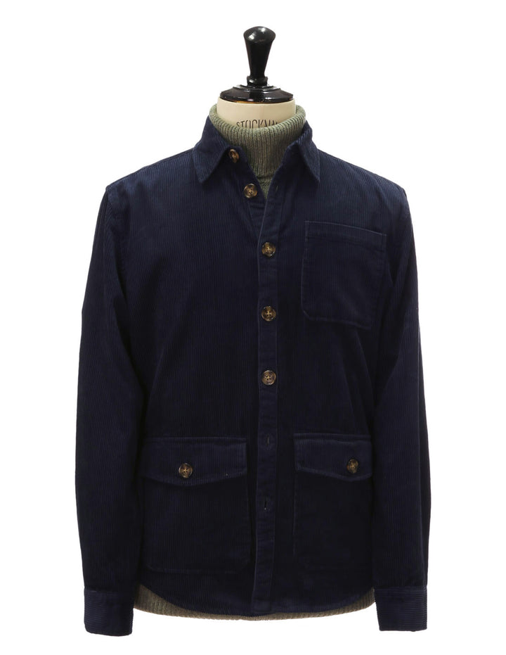 Camisa pana bolsillos Azul