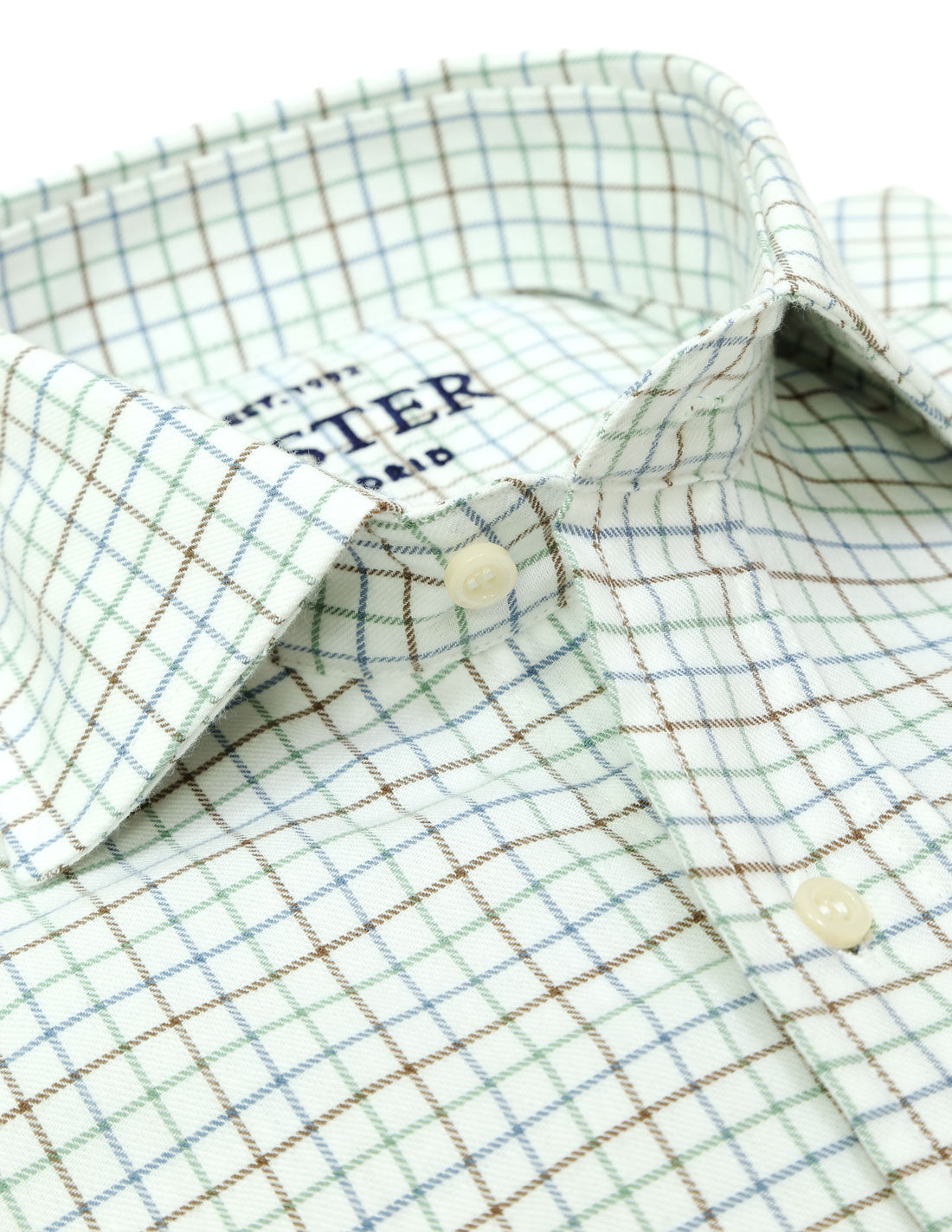 Camisa sport viela cuadro pequeño Azul/verde