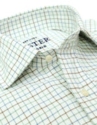 Camisa sport viela cuadro pequeño Azul/verde