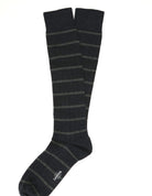 Calcetin algodón raya bicolor Azul/gris