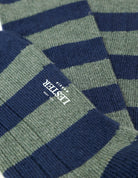Calcetin lana cashmere rayas Azul medio