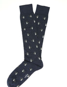 Calcetin algodón mapache Azul