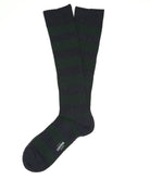 Calcetin lana cashmere rayas Azul/verde