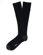Calcetin lana cashmere liso puntera Azul marino