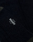 Calcetin lana cashmere liso puntera Azul marino