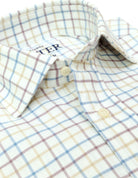 Camisa sport viela cuadro medio Azul/burdeos
