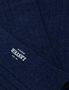 Calcetin lana cashmere liso puntera Azul medio