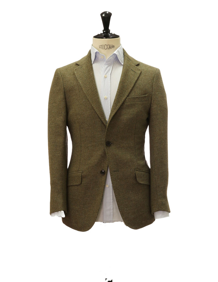 Chaqueta tweed espiga Verde