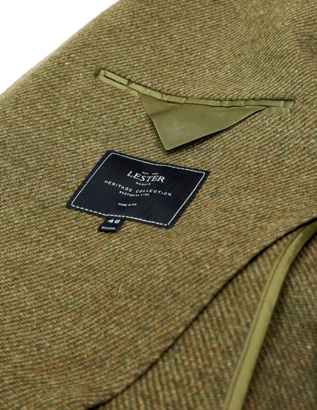Chaqueta tweed espiga Verde