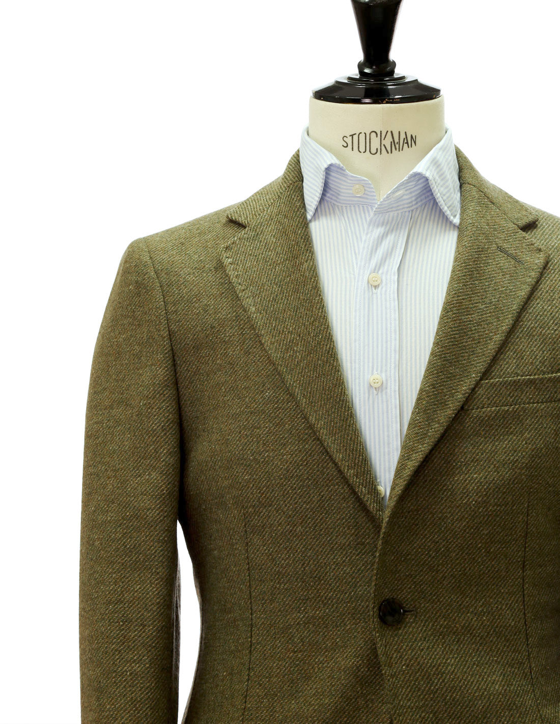 Chaqueta tweed espiga Verde