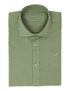 Camisa sarga tintada Verde claro