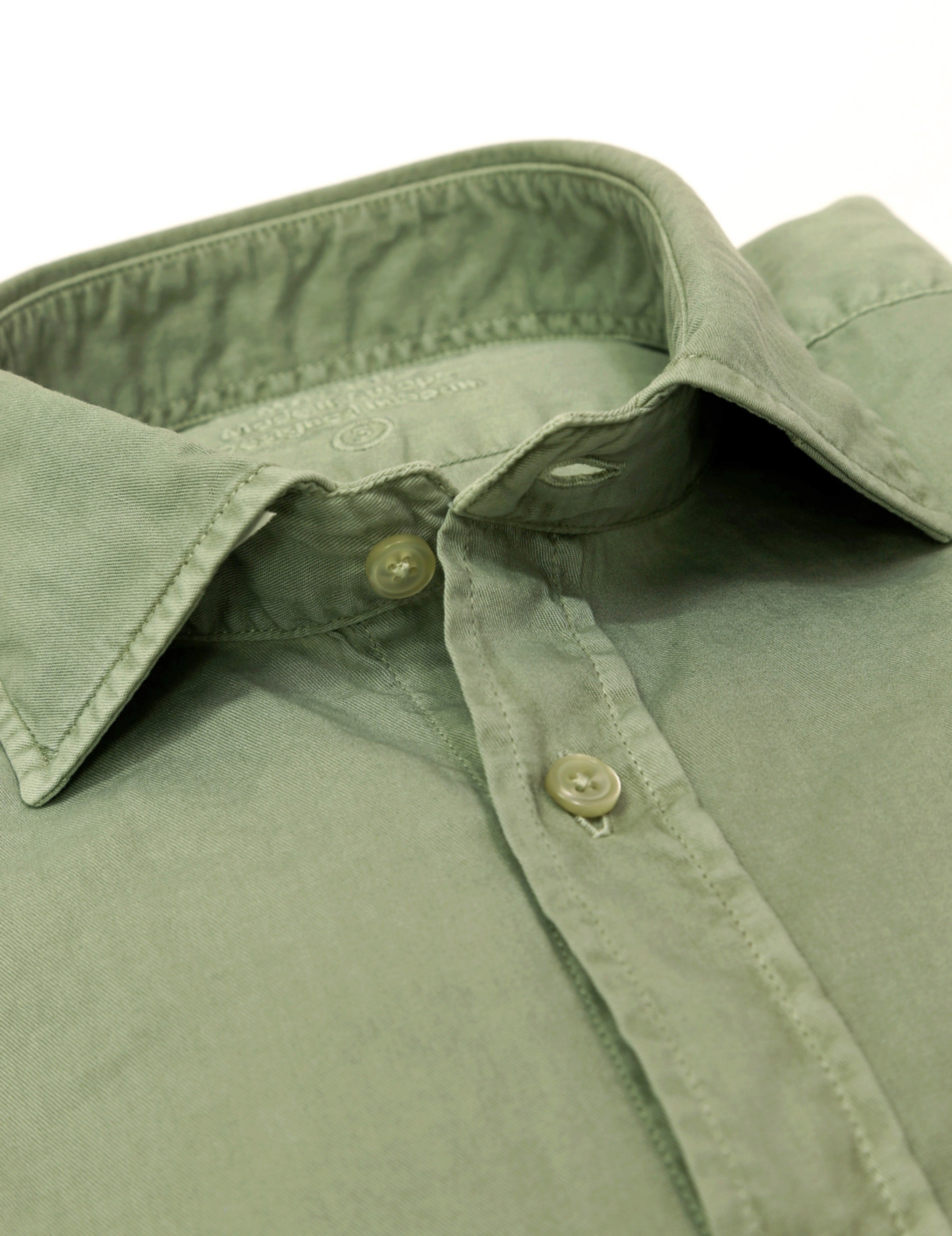 Camisa sarga tintada Verde claro