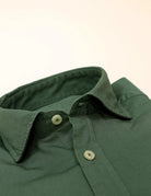 Camisa sarga tintada Verde oscuro