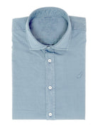 Camisa sarga tintada Azul claro