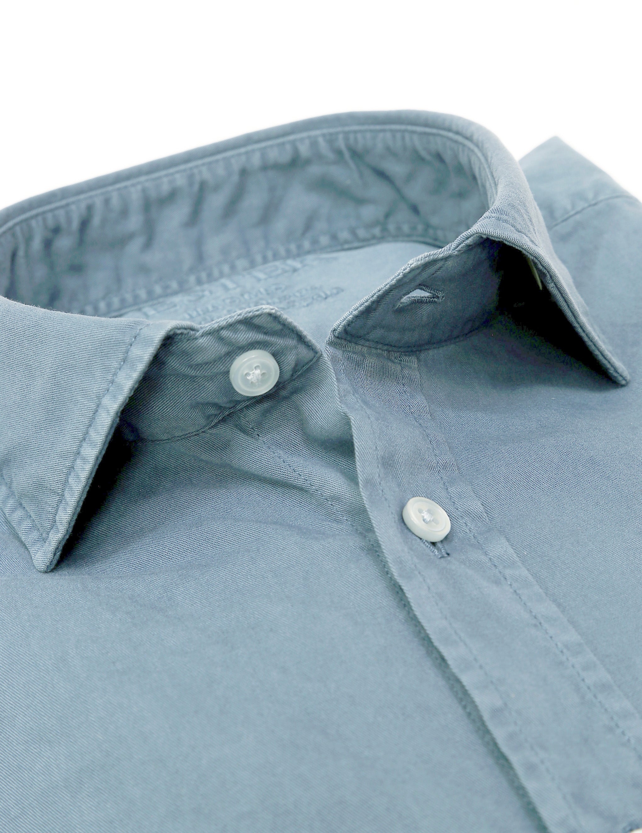 Camisa sarga tintada Azul claro
