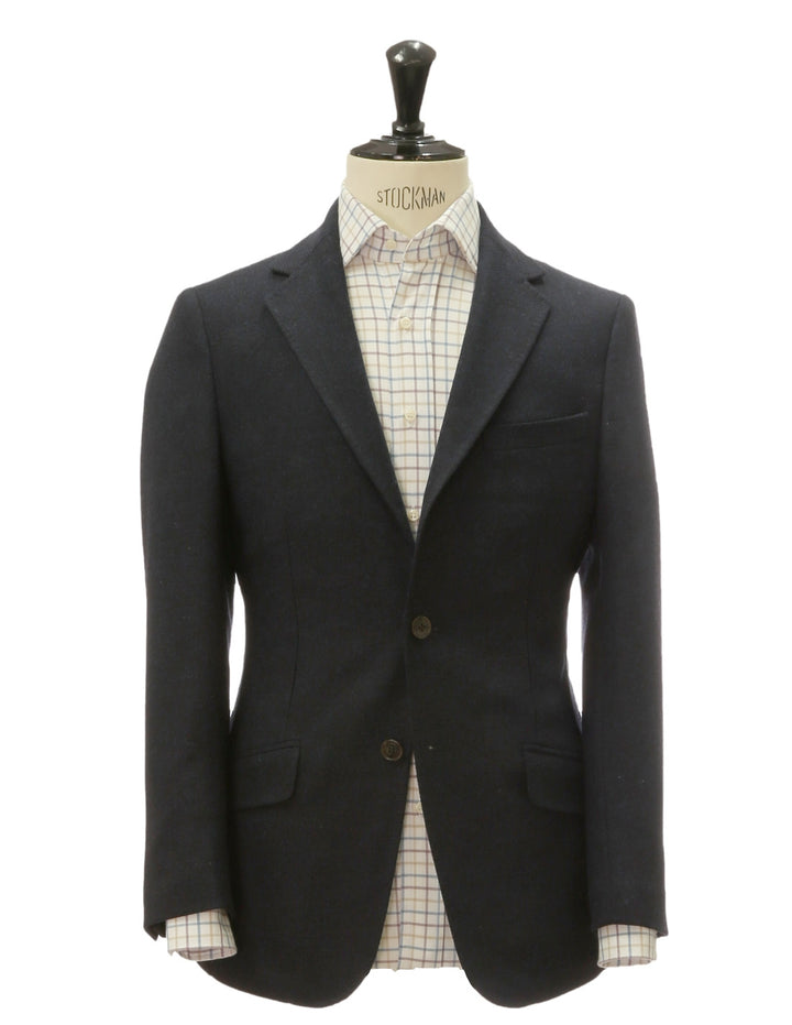 Chaqueta tweed espiga Azul
