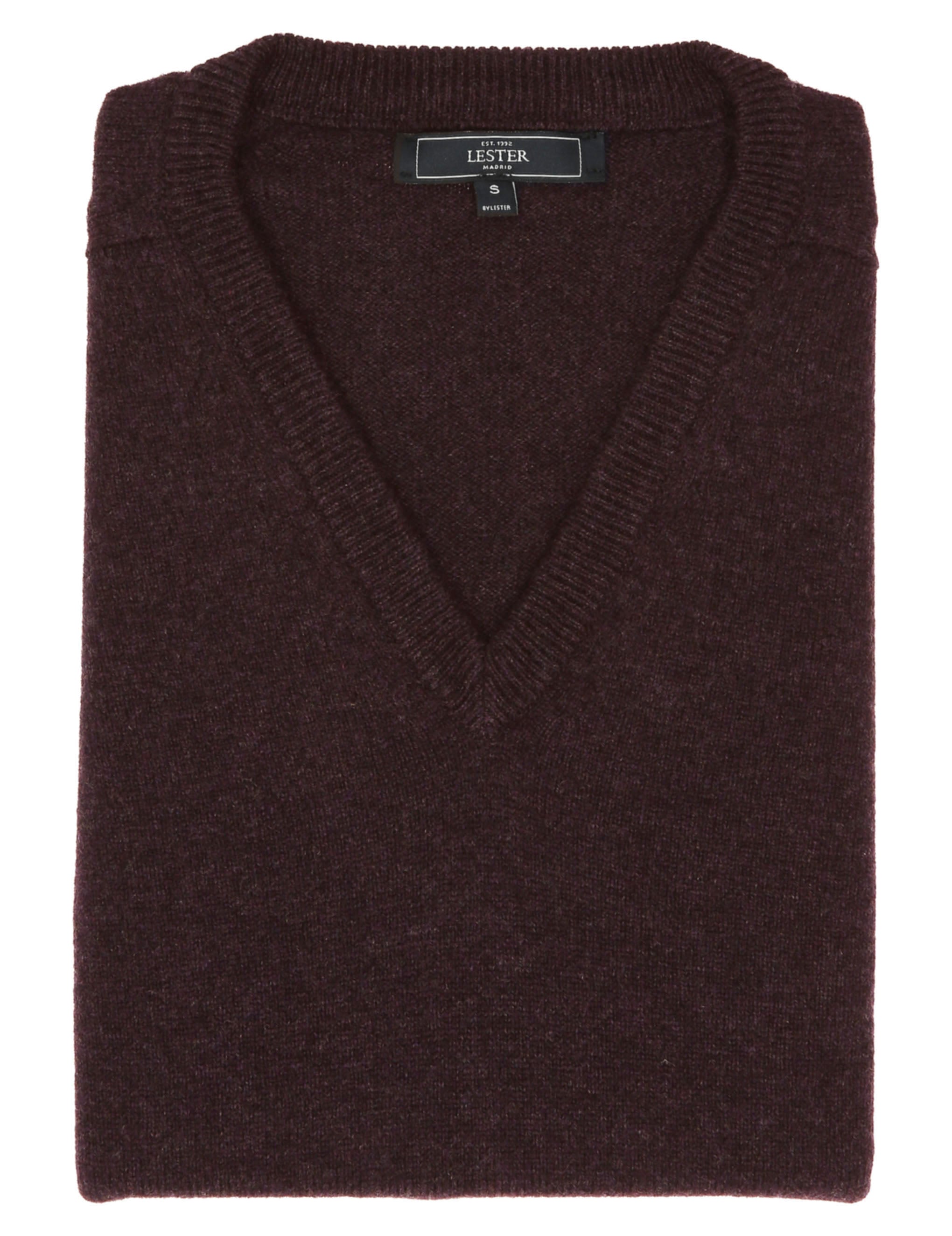 Jersey lana pico Burdeos