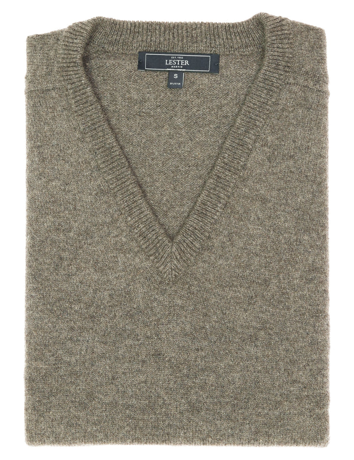 Jersey lana pico Marrón