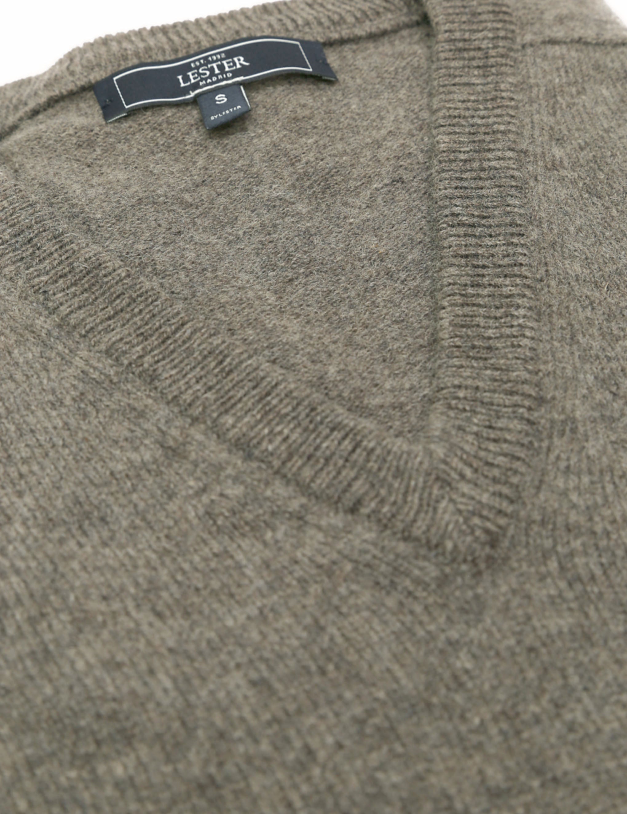 Jersey lana pico Marrón