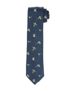 Corbata lana faisan Azul/beige
